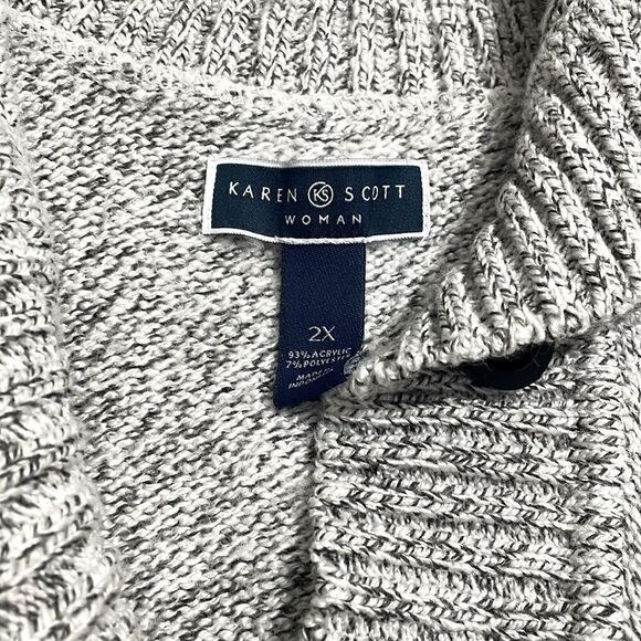 Karen Scott Button Up Cardigan Sweater - Picture 2 of 7